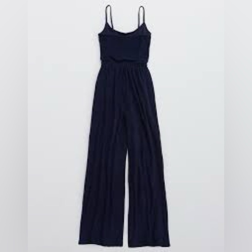 Aerie Navy Blue OFFLINE By Aerie Summer Lights Terry Jumpsuit